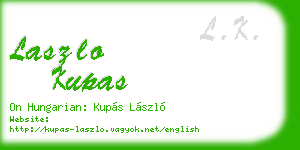laszlo kupas business card