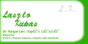 laszlo kupas business card